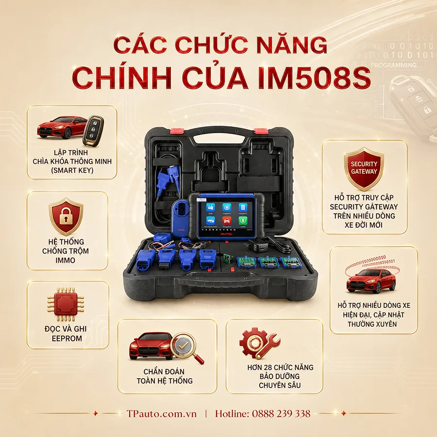 các chức năng của Autel IM508s