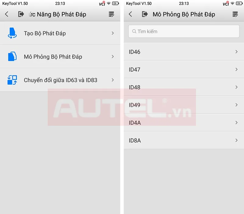 Tạo chíp từ nổ máy bằng Autel KM100