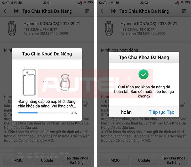 Chức năng lập trình tạo mã smartkey nhanh chóng